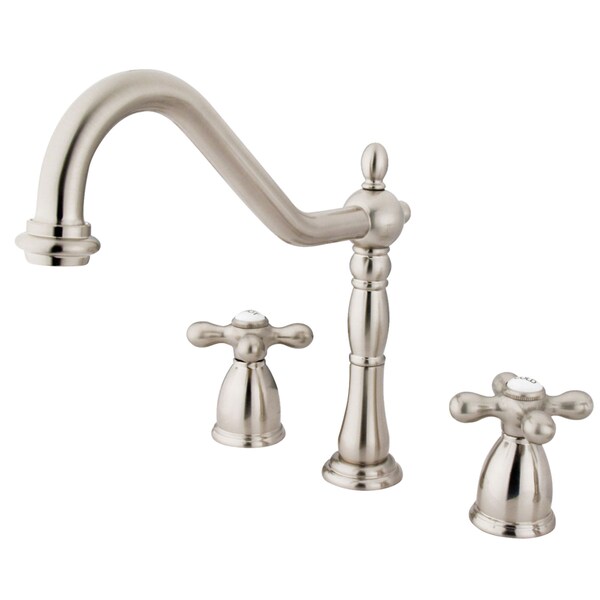 Widespread Kitchen Faucet, Brushed Nickel